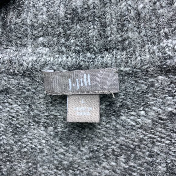 J Jill Sweater Womens Large Gray Vest Button Up Wool Alpaca Blend Sleeveless - Picture 12 of 13